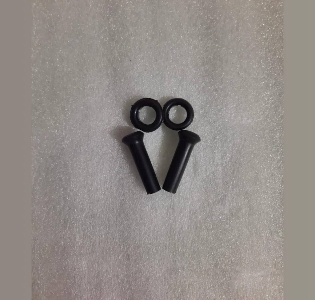 Coppia perni di chiusura porte in plastica neri