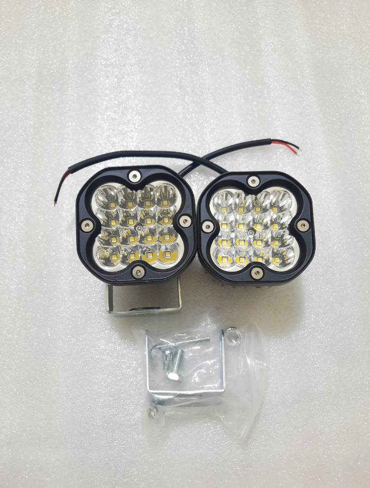 Coppia faretti quadri 3 pollici