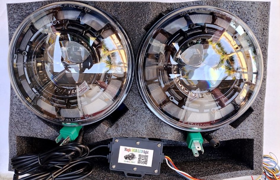 Coppia fari led 7 pollici Starry rgb